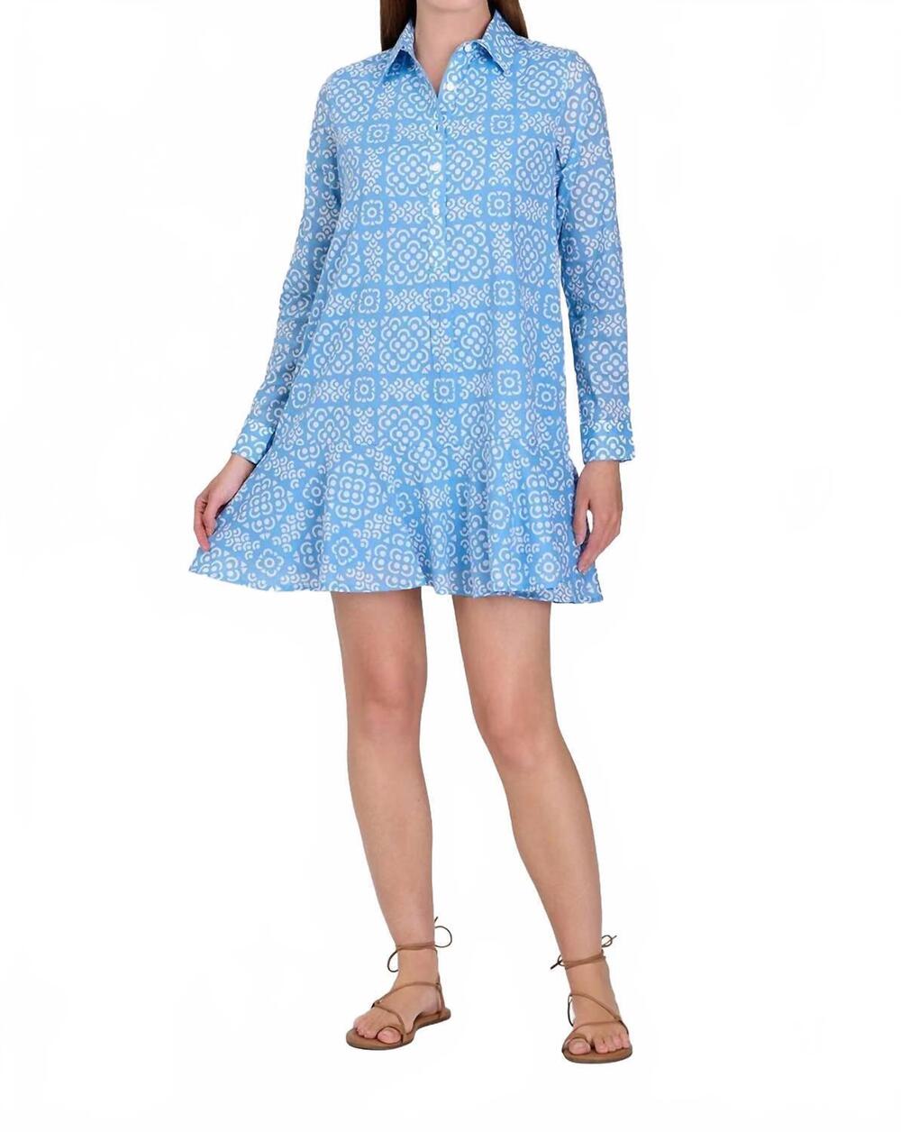 NEW LIVRO polly mini shirtdress in lanai tile